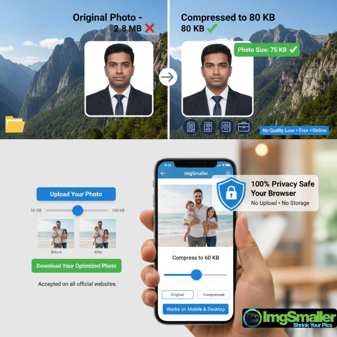 Photo compress 50 to 100 KB online free without losing quality