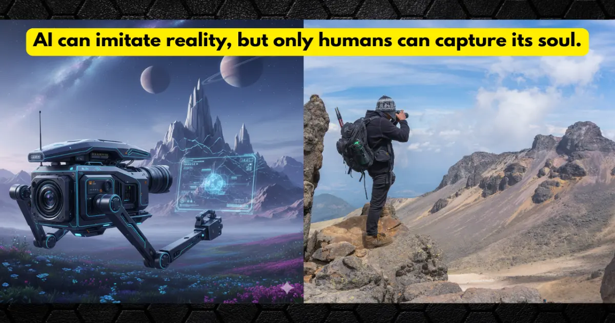 AI can imitate reality, but only humans can capture its soul.